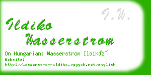 ildiko wasserstrom business card